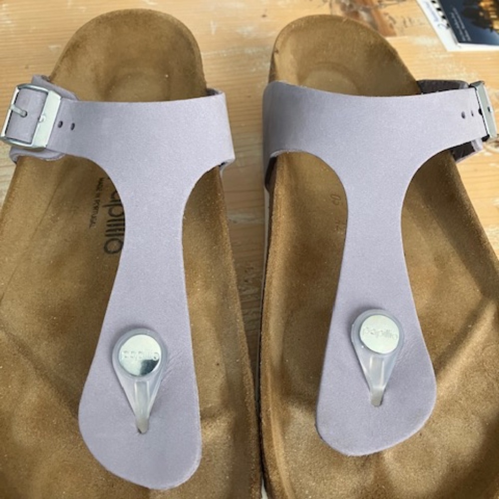 New Birkenstock Gizeh Pap Purple Fog Sandals